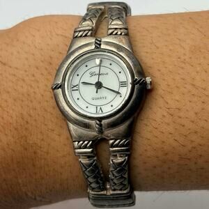 Silver Heart Western Geneva Watch
